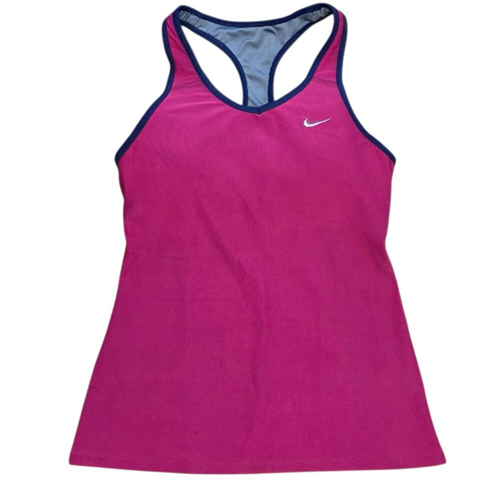 Nike Dri-Fit Racerback Tank Top Bra Running Shirt Athletic Vented Pink Womens S